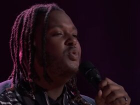 Caleb Sasser performs during the Blind Auditions on "The Voice"